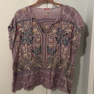 Johnny Was short sleeve top size XL